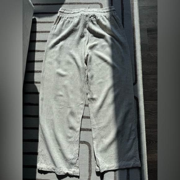 Beige Linen Pants - Picture 2 of 2